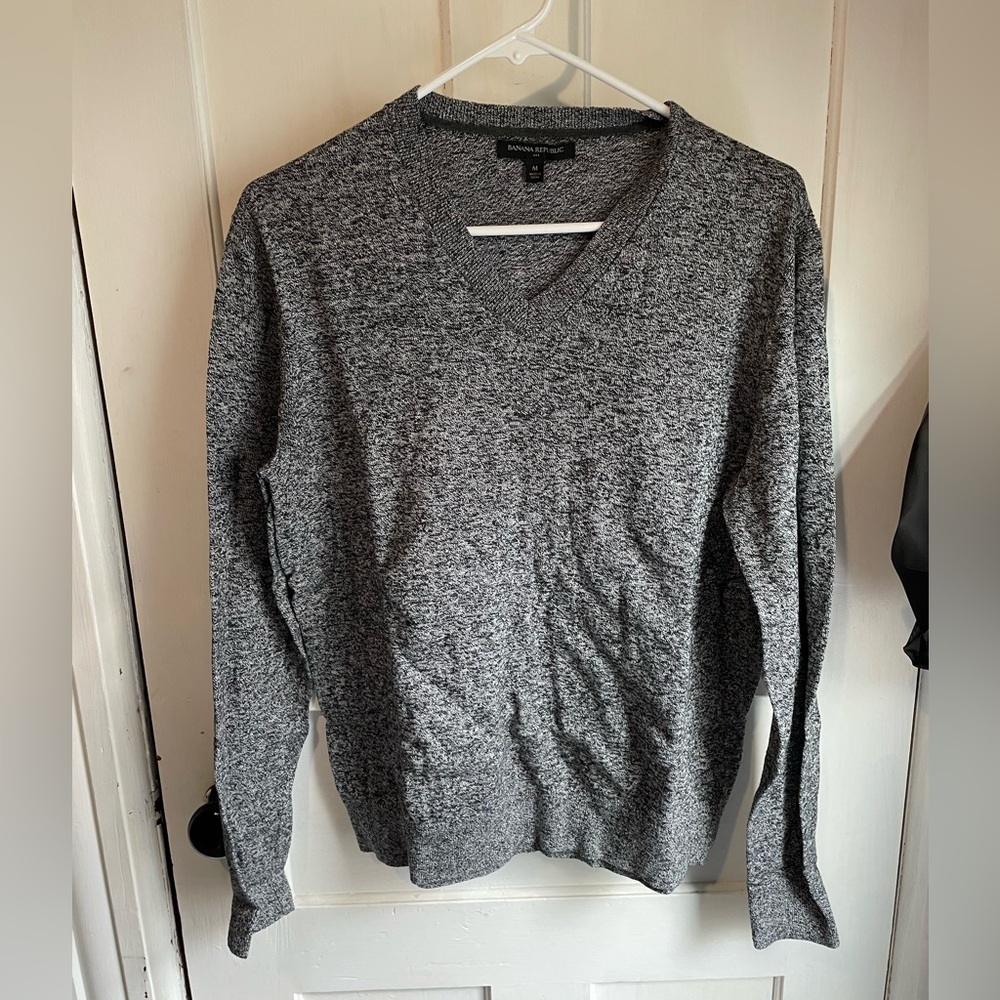 Banana Republic - Men's Medium - Gray Sweater